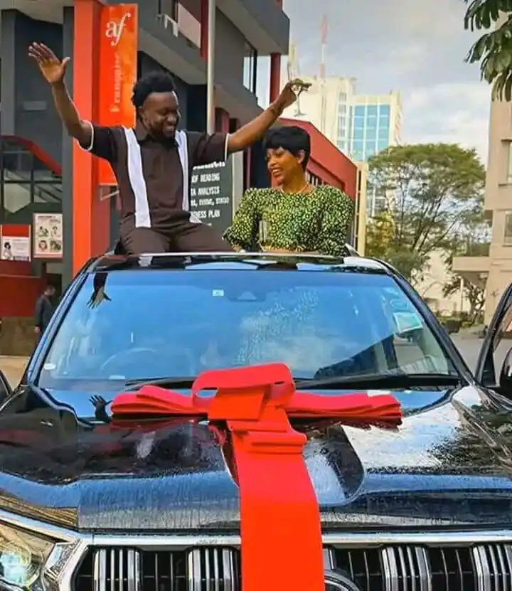 Image from Kenya Trends: Mueni Suprises Her Husband Bolo Bespoke With A Toyota Land Cruiser Pra...