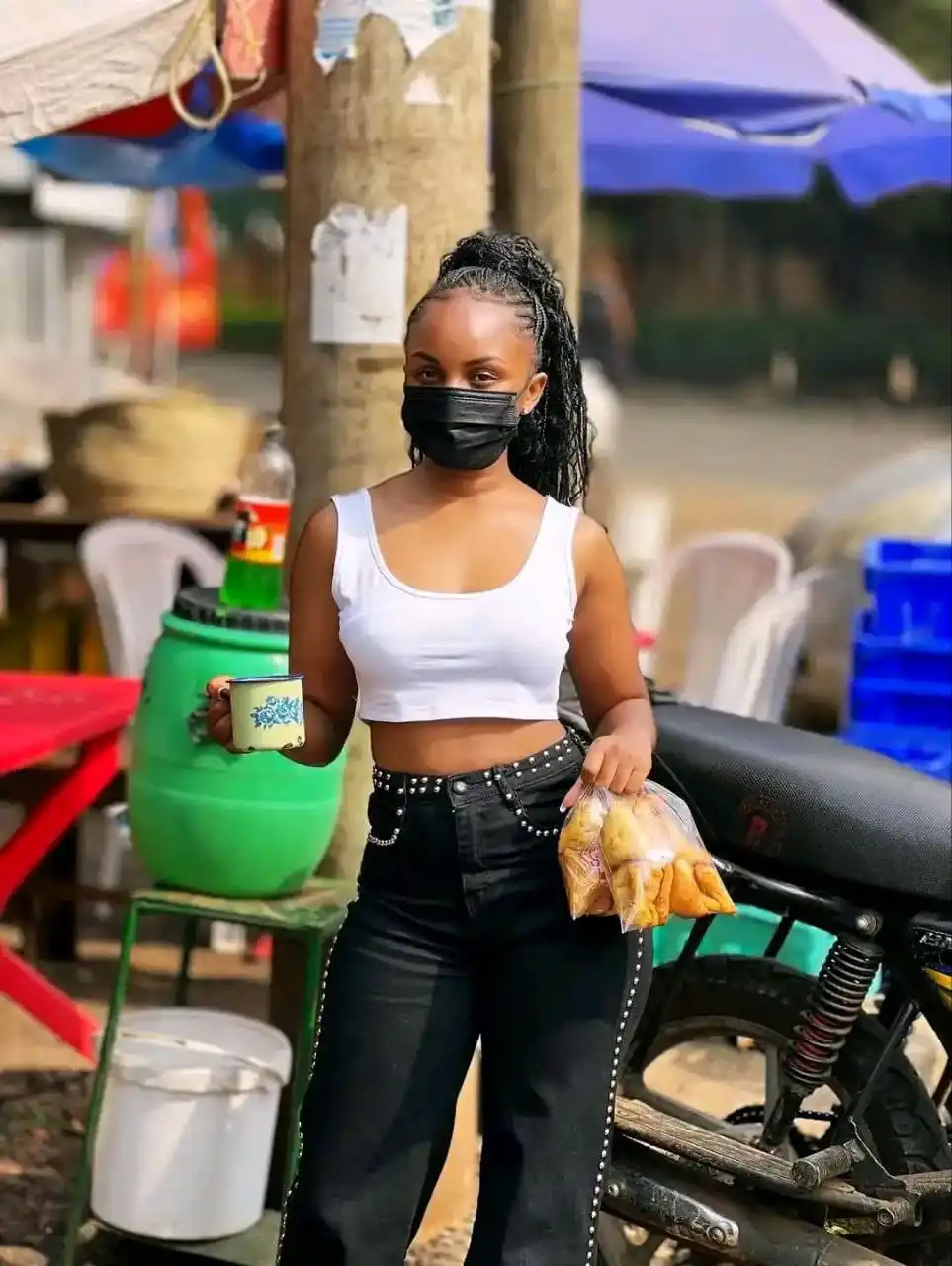 Image from Kenya Trends: Mulamwah's Ex Wife Ruth K Ready for Mask Maandamano Today...