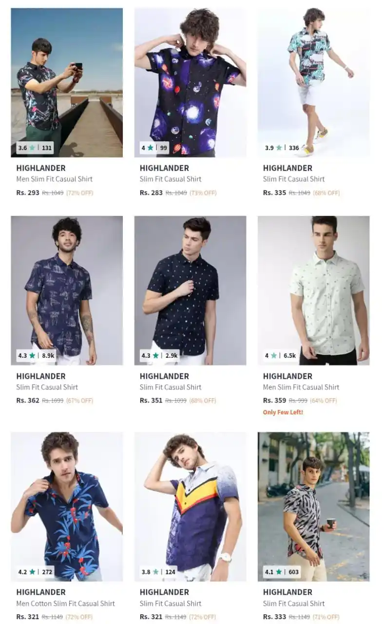 Image from Great Deals Hub PRO: *Myntra : Men's Casual Shirts Start @159*  Highlander : https://myntr....
