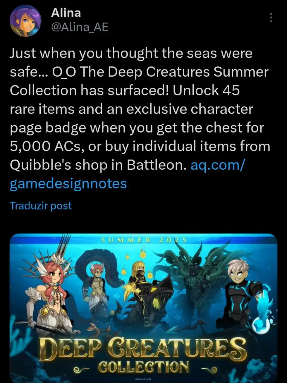 Image from 🌟 AQW NOVIDADES 🚨: *NOVO COLLECTION CHEST* Confirmado agora pela Alina, novo Collection ...