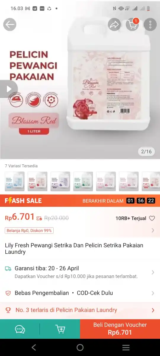 Image from Racun Promo Shopee 🛒: Pewangi pakaian murah banget beb, buruann https://s.shopee.co.id/9zkSf...