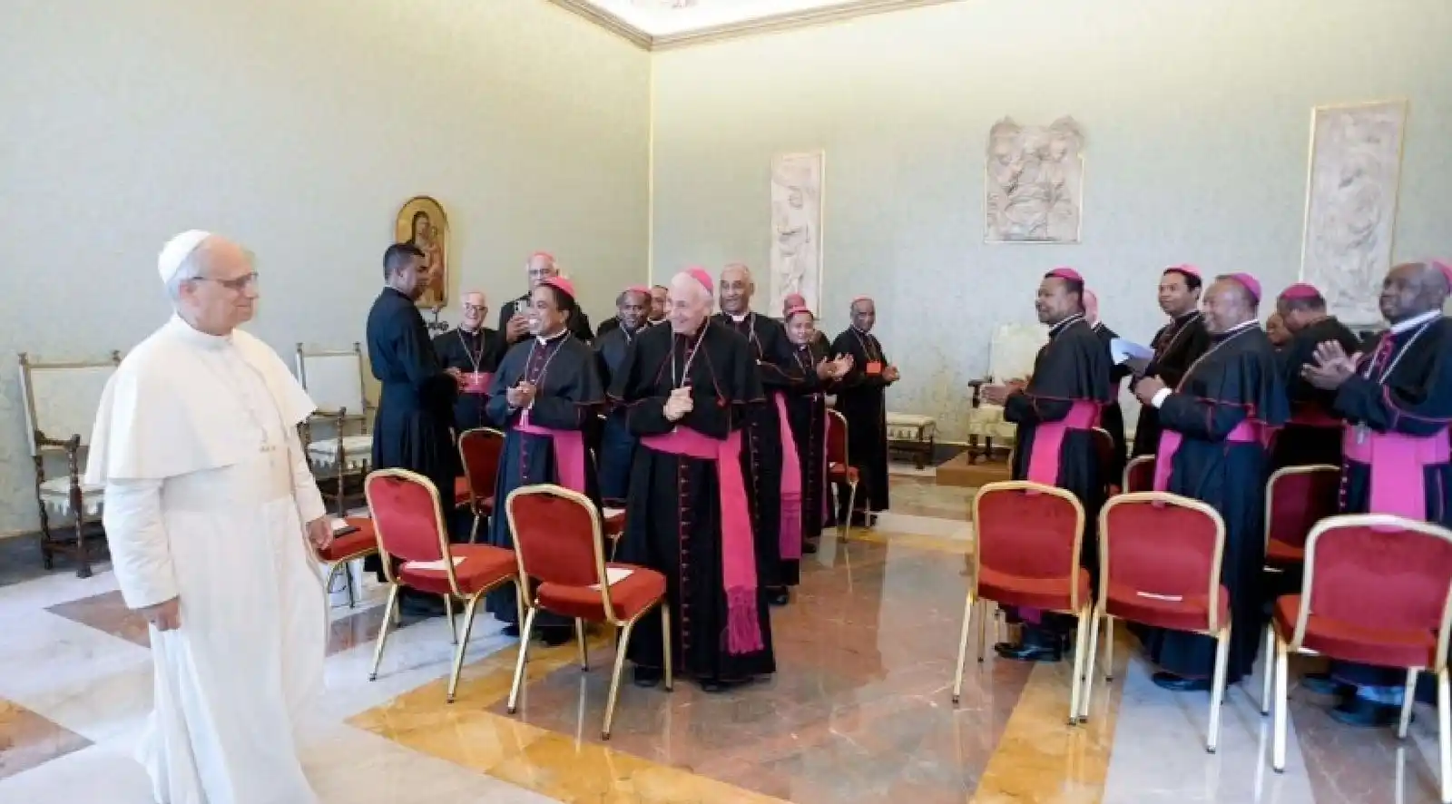 Image from ZENIT News Agency (english edition): Pope Leo to bishops on pilgrimage to Rome: “take special care of pries...