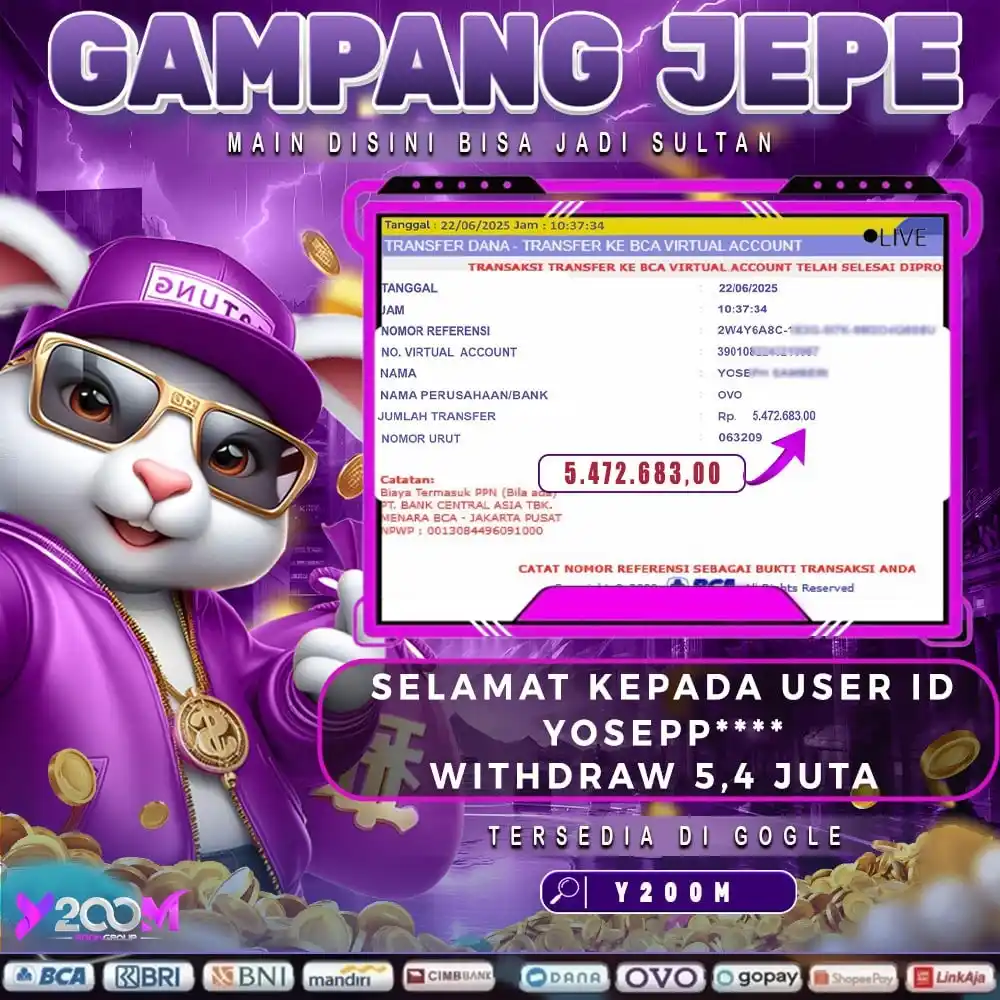 Image from SLOT Y200M GACOR: SELAMAT KEPADA MEMBER YANG TELAH MENANG DI Y200M ! DAFTAR DI Y200M SEK...