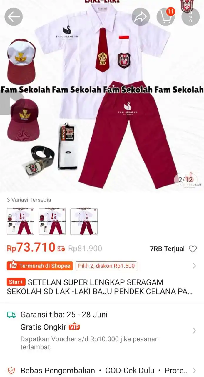 Image from Racun Promo Shopee 🛒: Setelan seragam merah putih untuk laki-laki  https://s.shopee.co.id/1q...