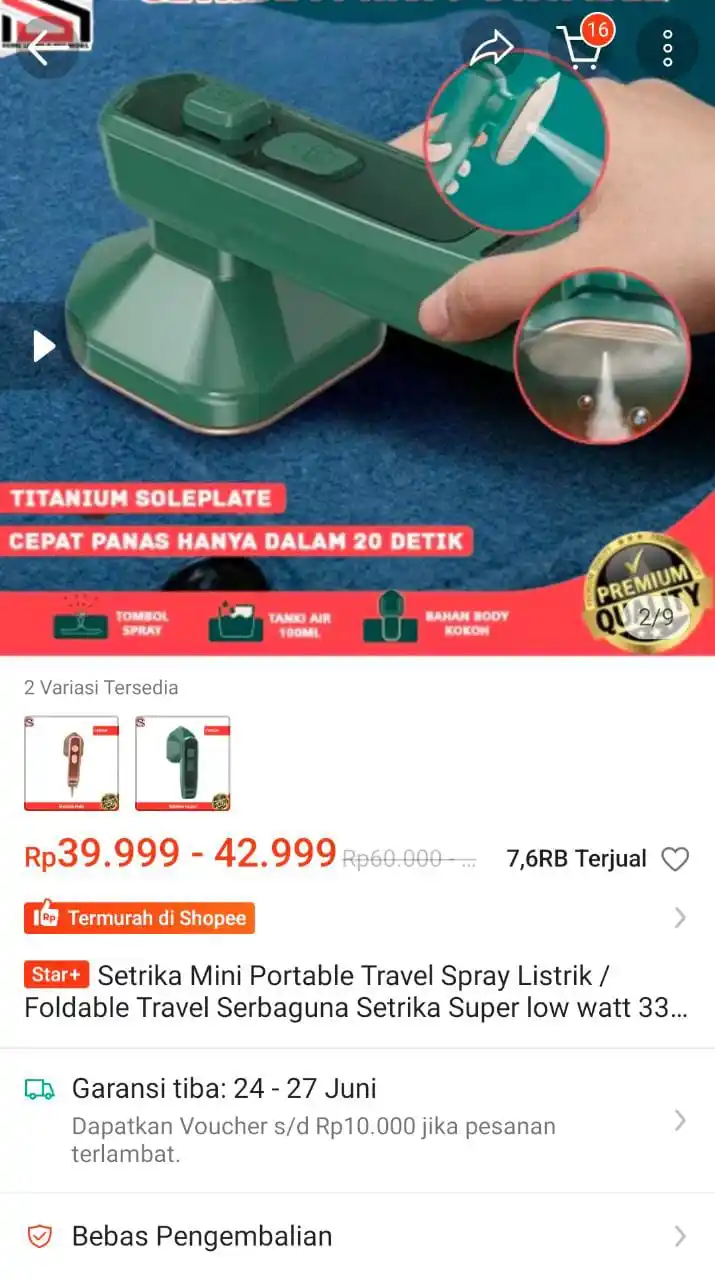Image from Racun Promo Shopee 🛒: Setrika mini portable travel https://s.shopee.co.id/6AZSVeGF5e?share_c...