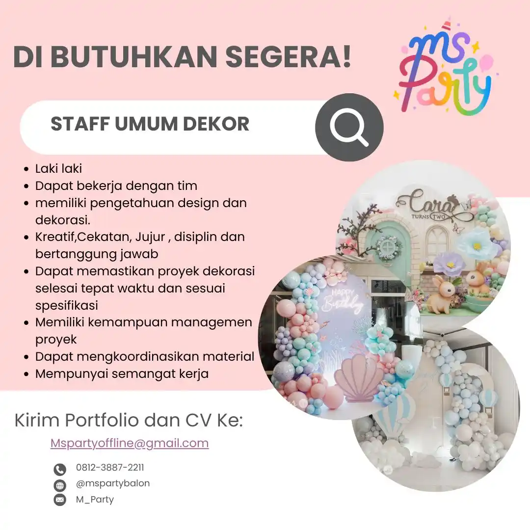 Image from Loker Surabaya Dan Sekitarnya: staff umum dapur...
