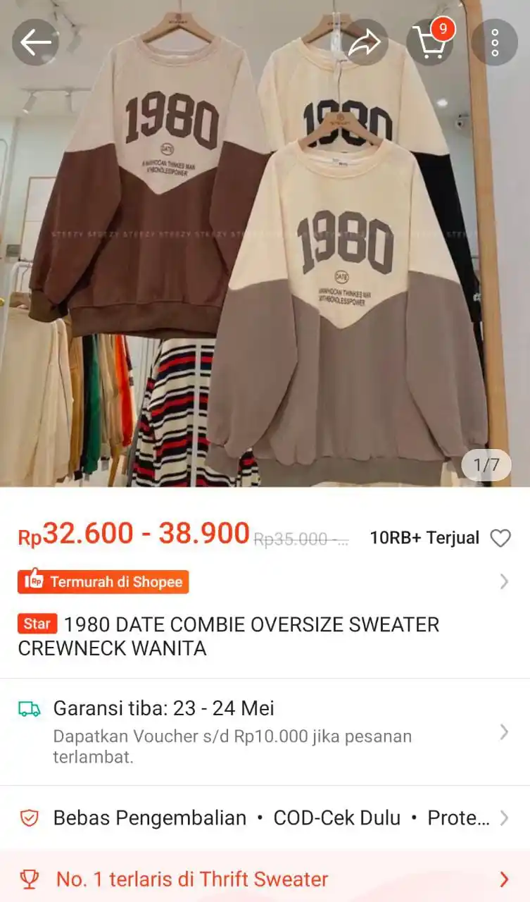 Image from Racun Promo Shopee 🛒: Sweater oversize https://s.shopee.co.id/LaqZUuTrj?share_channel_code=...