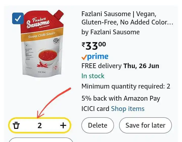 Image from Smart Hub: *🔥Sweet Chilli Sauce ₹33/-*  🛒 https://amzn.to/3ZDLF0X  Minimum Quan...
