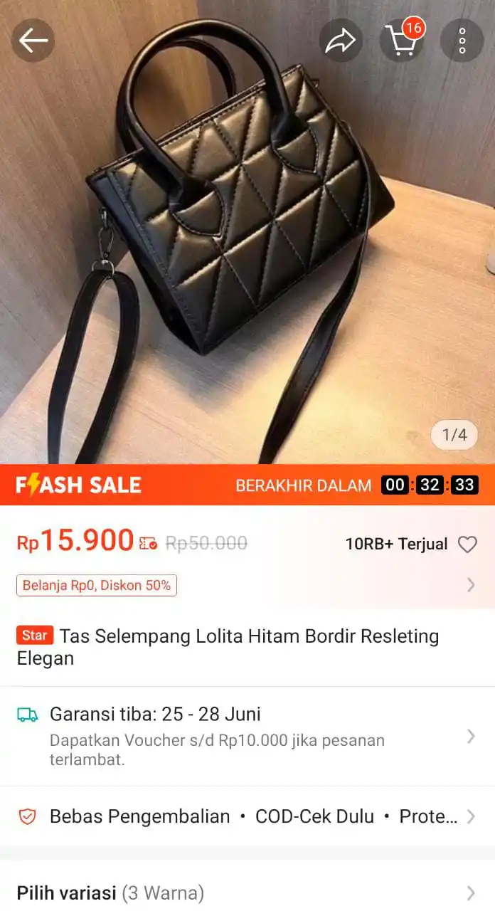 Image from Racun Promo Shopee 🛒: Tas selempang elegan https://s.shopee.co.id/8UxNQCTfQu?share_channel_c...
