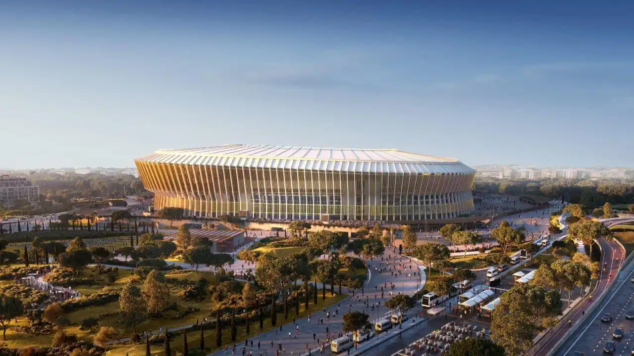 Image from Max Ciaralli: 🏟  Un render del progetto dello Stadio presentato dalla Roma, tra str...