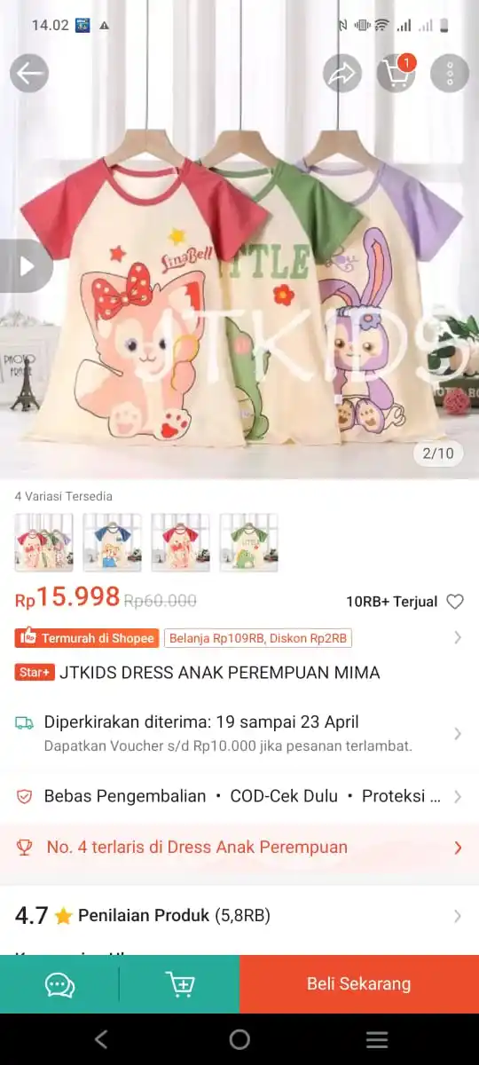 Image from Racun Promo Shopee 🛒: yakin ini si murah banget , dress anak perempuan https://s.shopee.co.i...