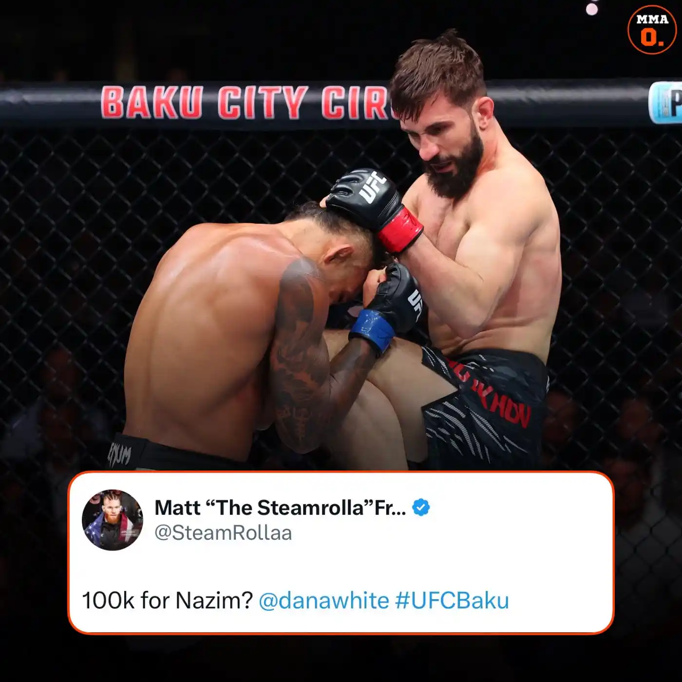 Image from MMA Orbit: 100k and the keys to the city of Baku? 😅 What a performance from Aze...