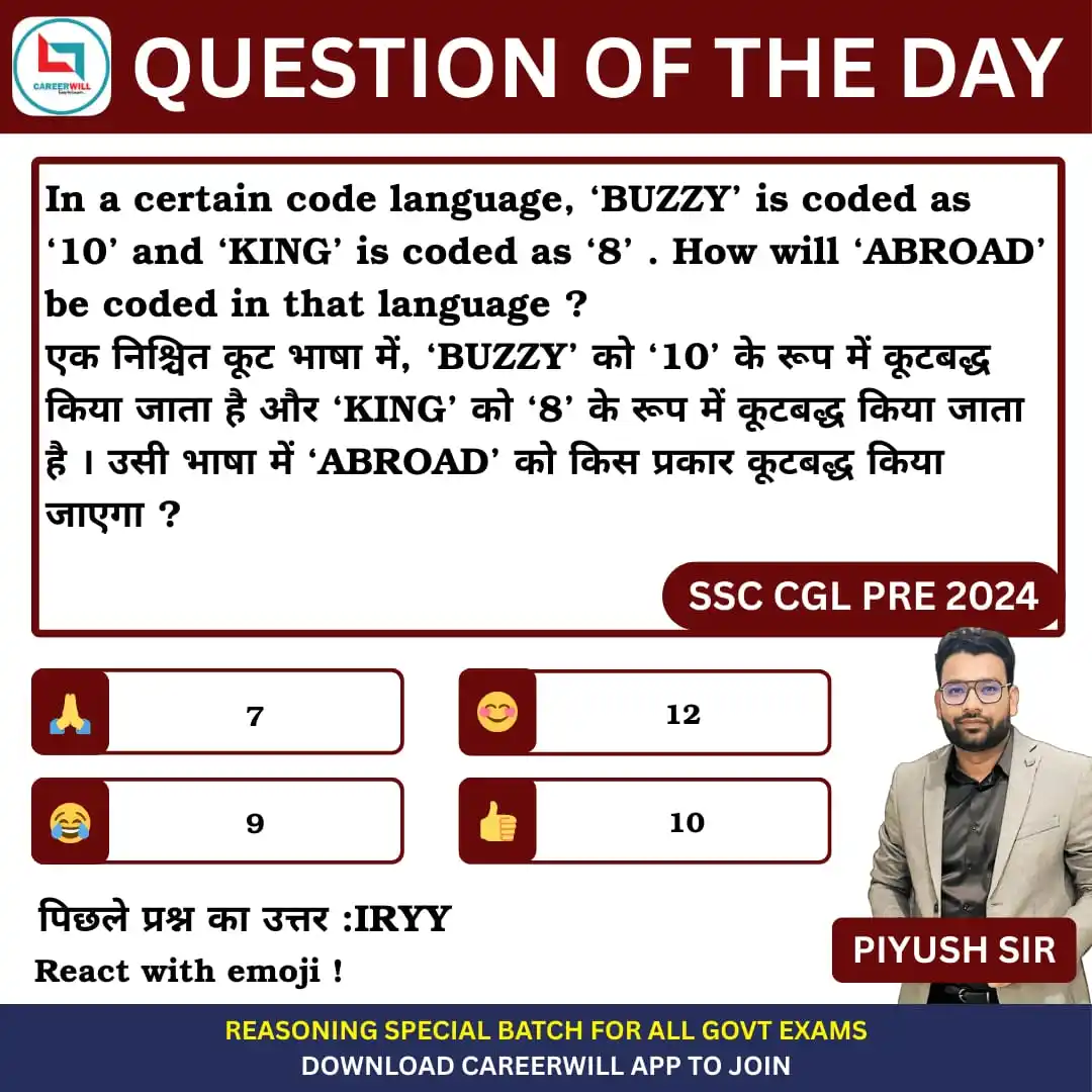 REASONING BY PIYUSH. VARSHNEY SIR post