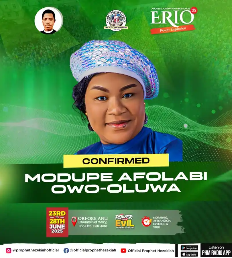 Image from Prophet/Evang. Hezekiah Oladeji: 🎤 CONFIRMED! Modupe Afolabi (Owo-Oluwa) is bringing the fire to <a cl...
