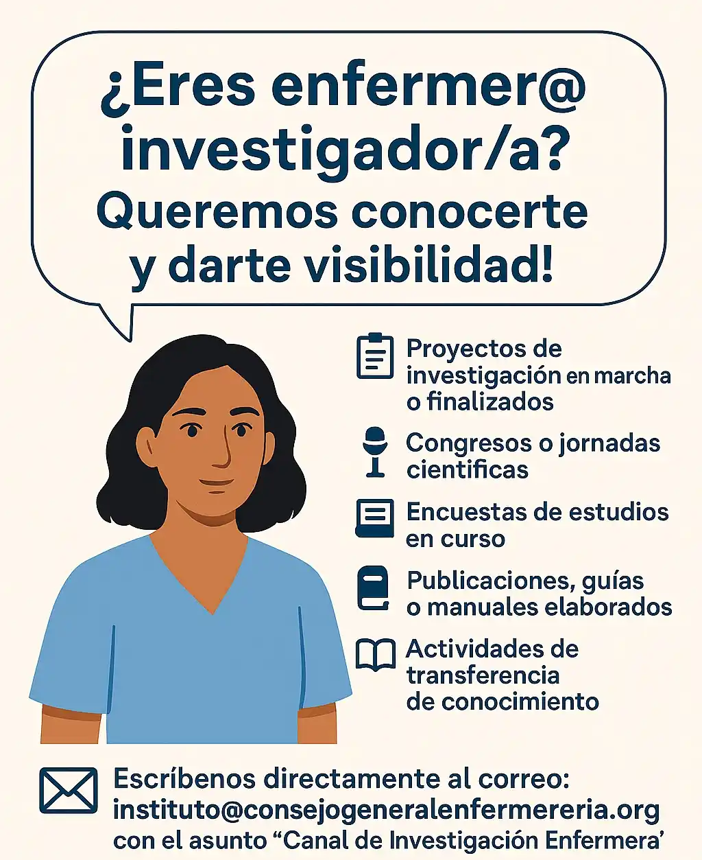 Image from Instituto Español De Investigación Enfermera: Desde el Canal de Investigación Enfermera, te animamos a compartir con...