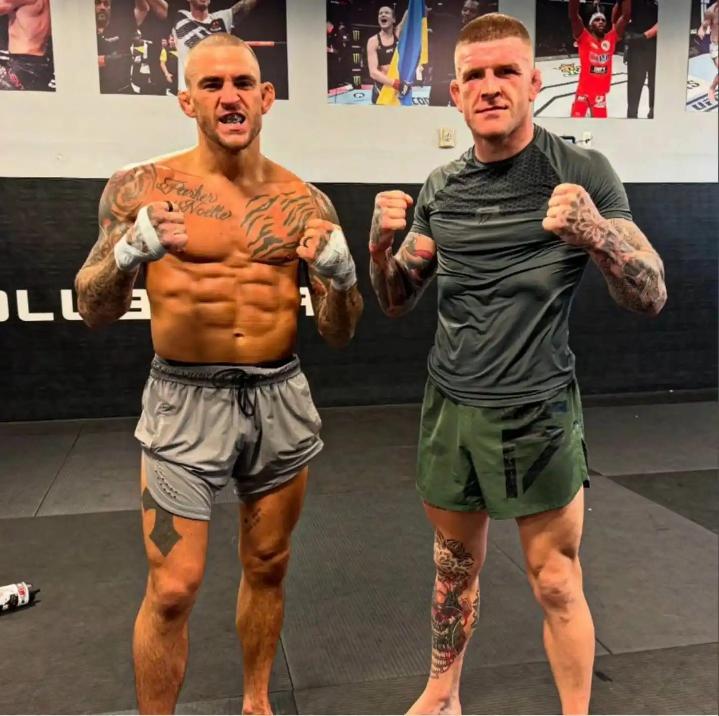 Image from MMA Orbit: Dustin Poirier looks to be in great shape one month out from his <a cl...