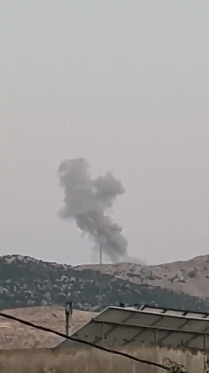 Image from Snaatv.com: غارة استهدفت تومات نيحا البقاع الغربي صباح اليوم...