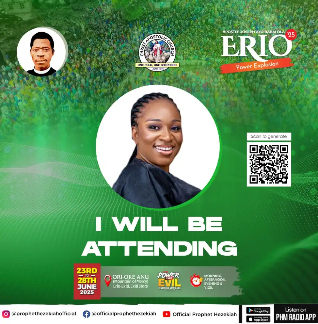 Image from Prophet/Evang. Hezekiah Oladeji: If you will be attending. Generate yours and repost on all your social...