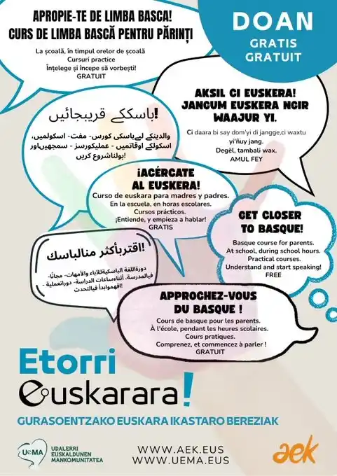 Image from AEK-KORRIKA: Kaixo! 👋🏾Euskaraz ez dakiten gurasoen beharretara egokitutako ikasta...