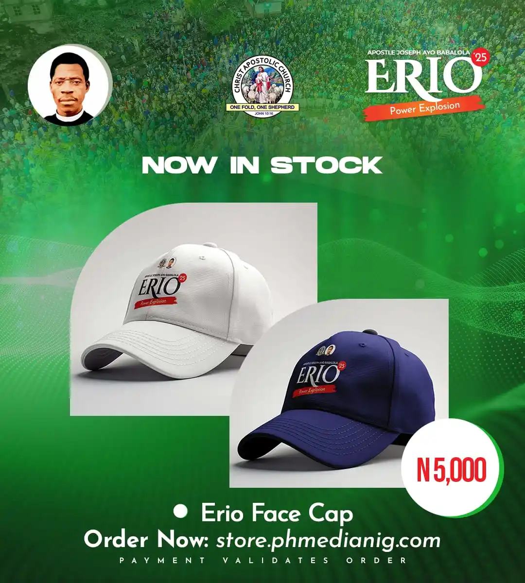 Image from Prophet/Evang. Hezekiah Oladeji: 🔥 LIMITED STOCK ALERT — get in on the Erio 2025 collection NOW!  No b...