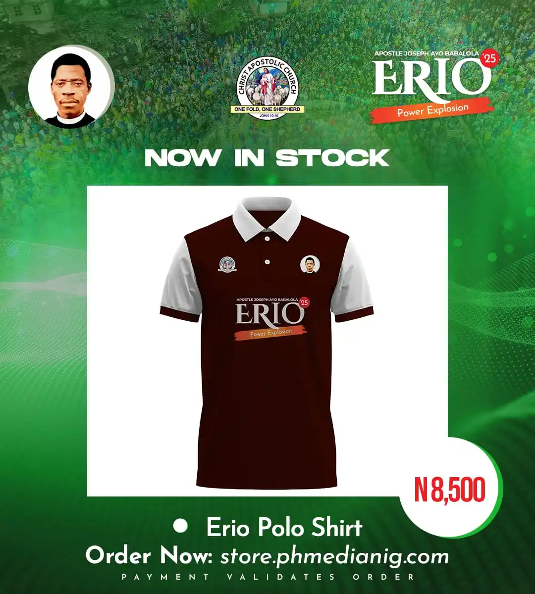 Image from Prophet/Evang. Hezekiah Oladeji: 🔥 LIMITED STOCK ALERT — get in on the Erio 2025 collection NOW!  No b...