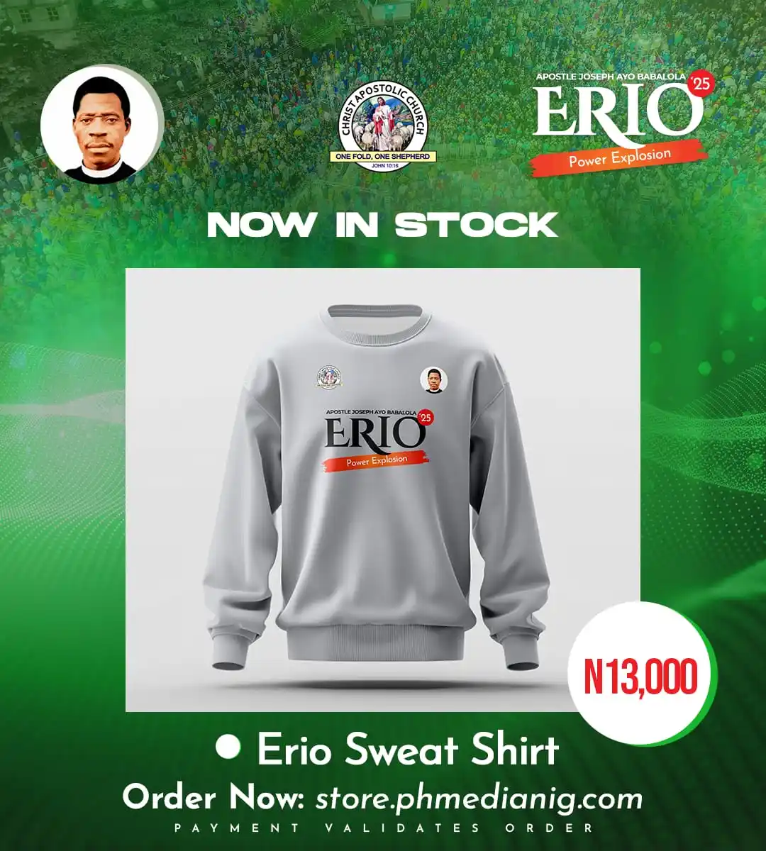 Image from Prophet/Evang. Hezekiah Oladeji: 🔥 LIMITED STOCK ALERT — get in on the Erio 2025 collection NOW!  No b...