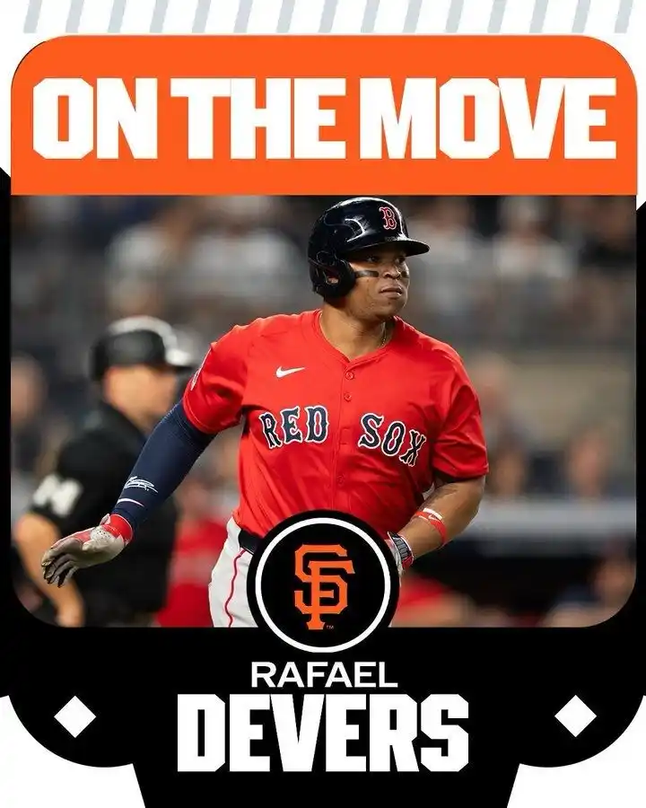 Image from MLB: Los Giants adquieren al DH Rafael Devers desde los Red Sox a cambio de...