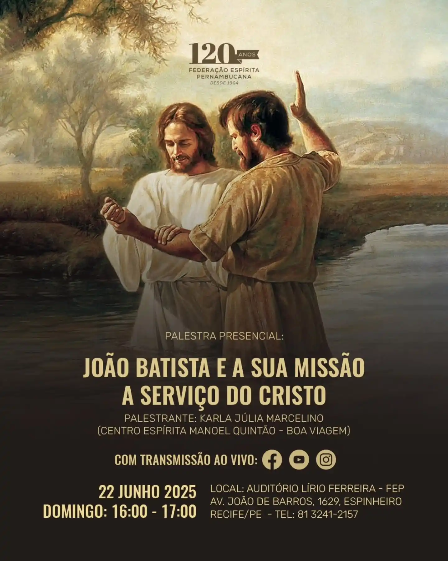 Image from Federação Espírita Pernambucana: Neste domingo, dia 22 de junho, das 16h às 17h, a FEP promove reunião ...
