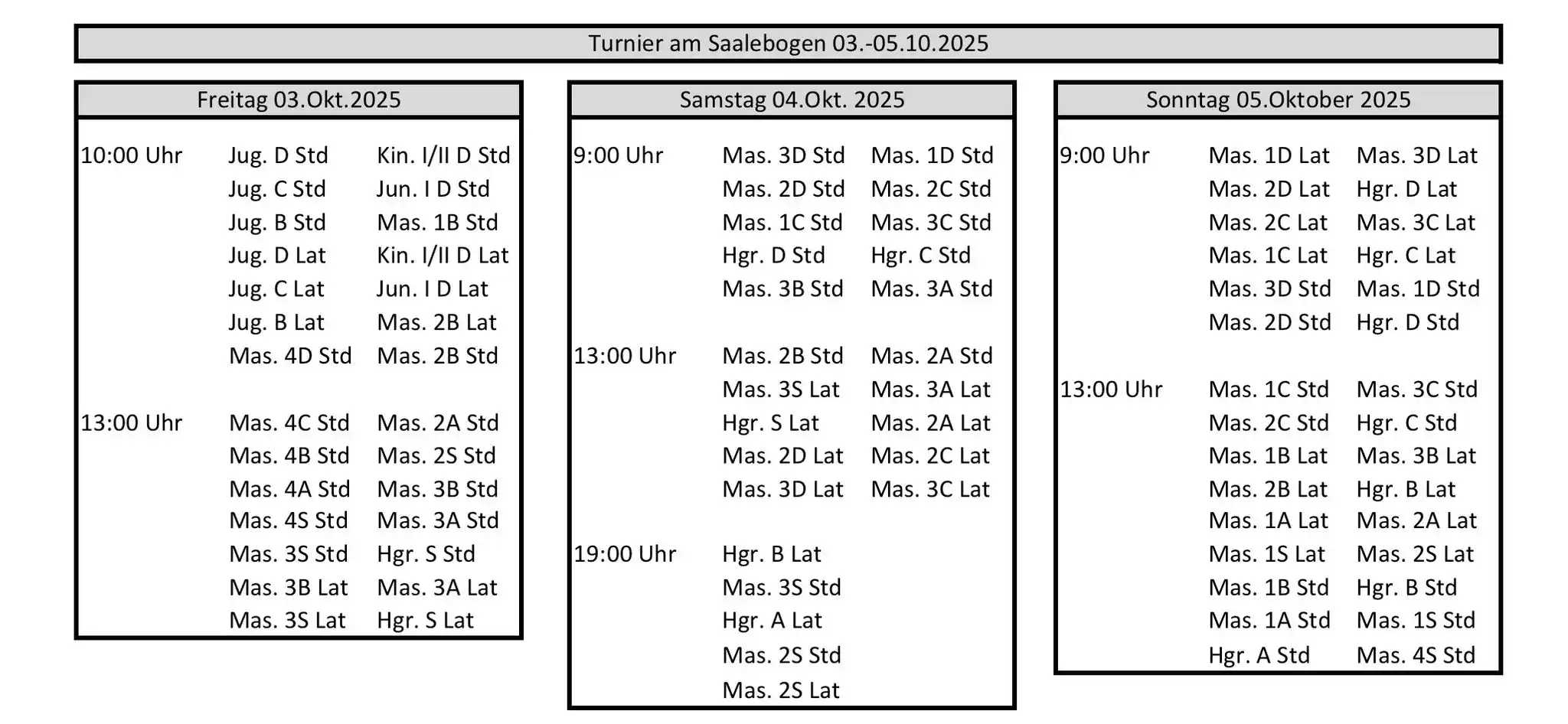 Turnier am Saalebogen  post