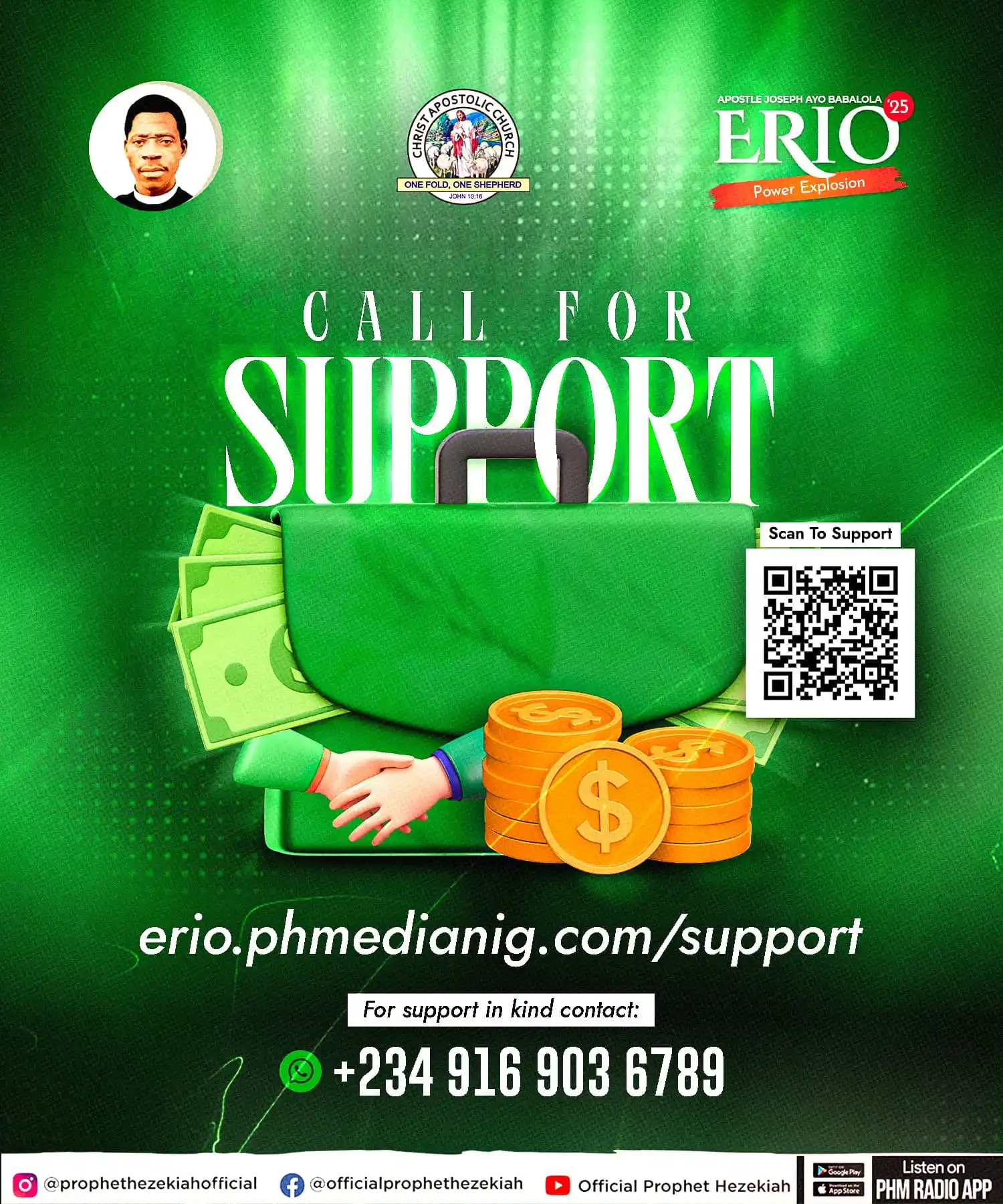 Image from Prophet/Evang. Hezekiah Oladeji: Thank you to all our partners and supporters for your sacrificial givi...