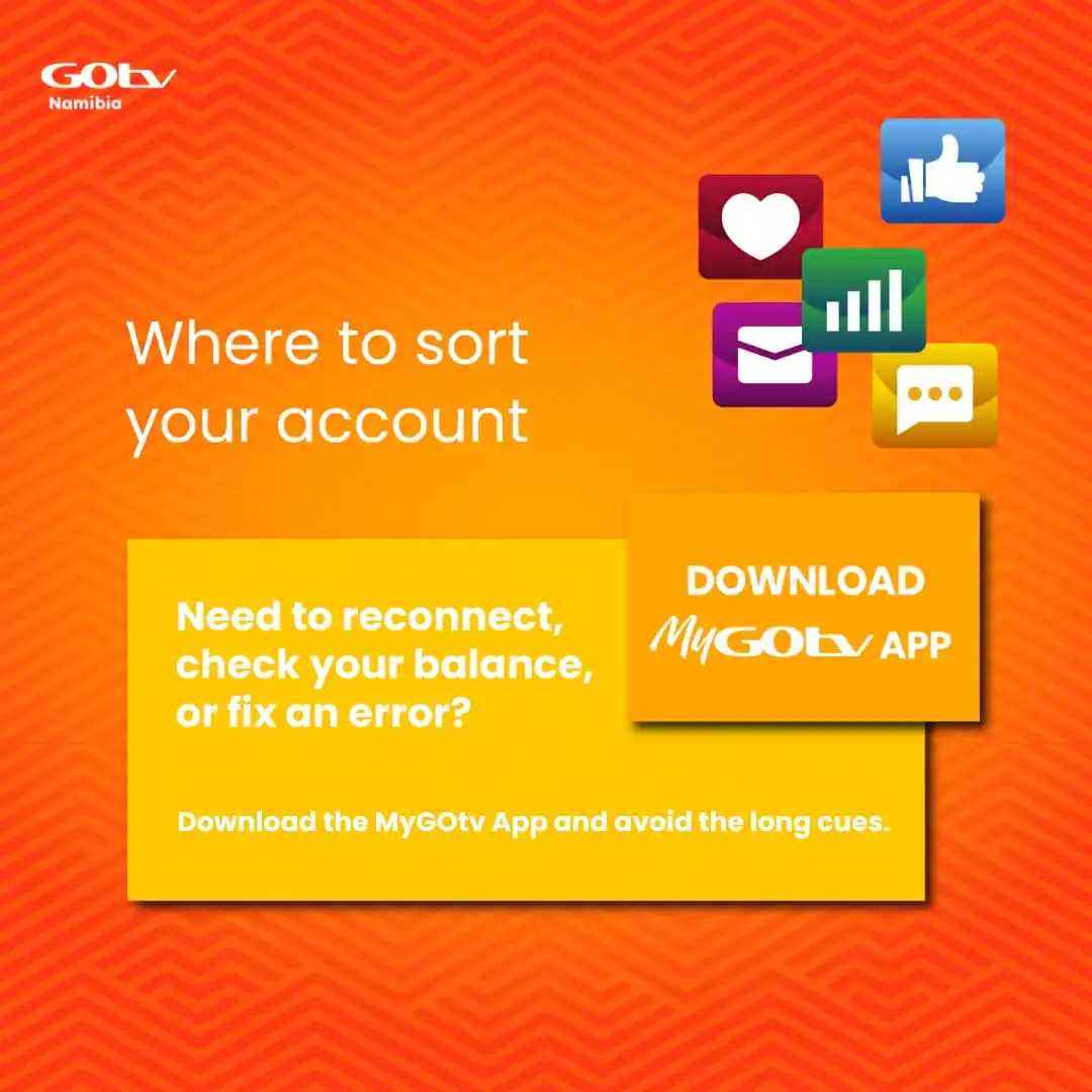 Image from GOtv Namibia: 👀Tired of standing in queues? We get it. Just open the app, make your...