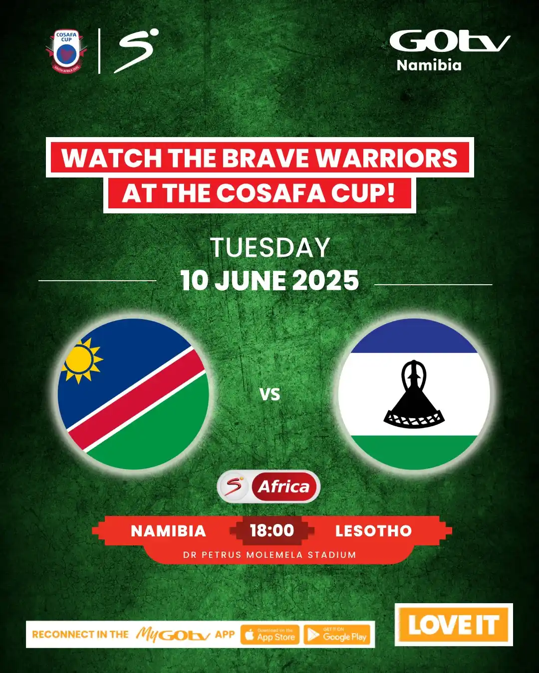 Image from GOtv Namibia: Today is *MATCH 3 of 3* for 𝐍𝐀𝐌𝐈𝐁𝐈𝐀 at the 𝐂𝐎𝐒𝐀𝐅𝐀 𝐂𝐮𝐩�...
