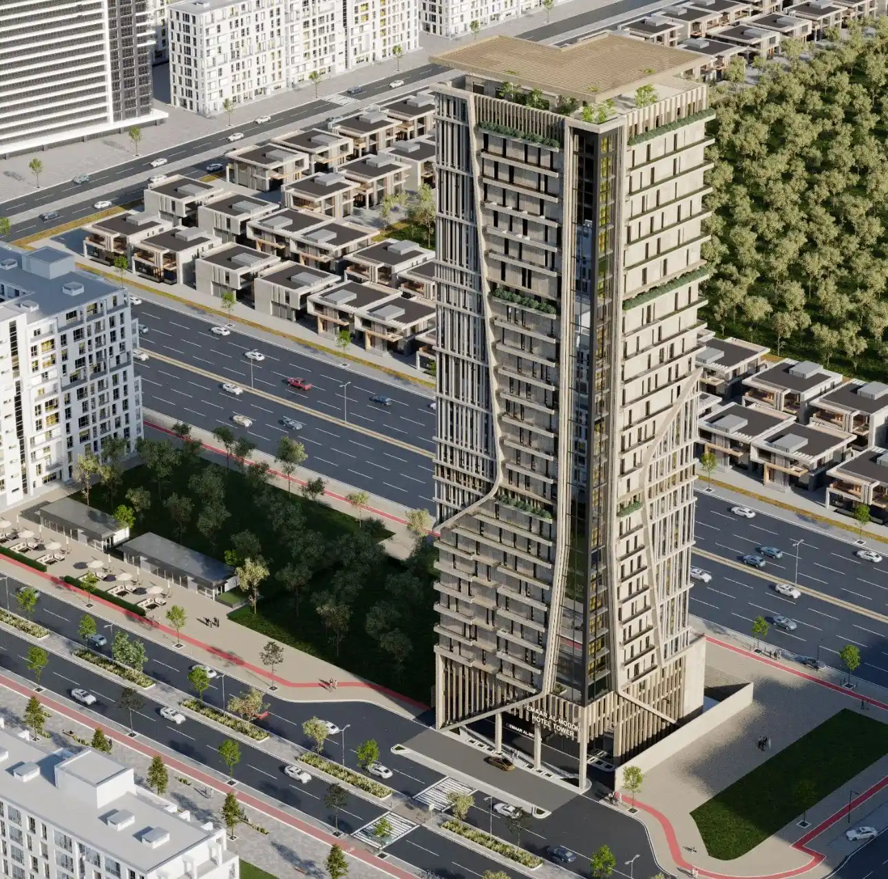 Image from عداد مشاريع الرياض: تصميم مقترح لمشروع برج إعمار المدن الفندقي على طريق الملك سلمان بحي ...