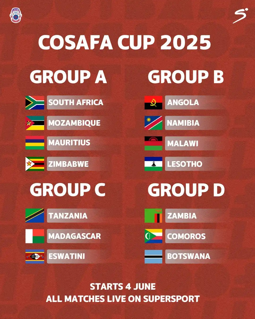 Image from GOtv Namibia: ⚽ Watch all 22 games of the COSAFA Cup from 4 to 15 June! 💥🧨 Reconn...