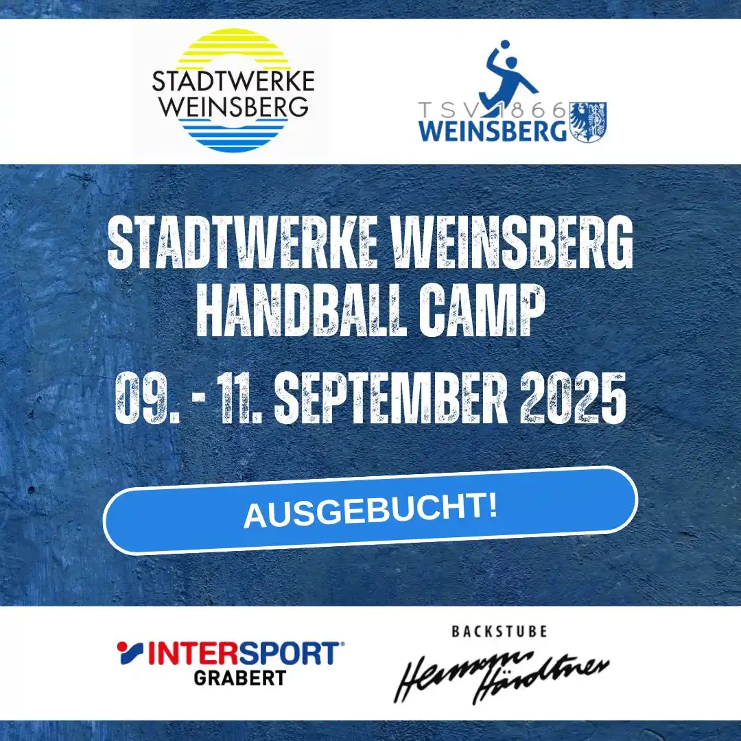Image from TSV Weinsberg Abtl. Handball: 🚨 AUSGEBUCHT! 🚨 Das Stadtwerke Weinsberg Handball Camp 2025 ist rest...