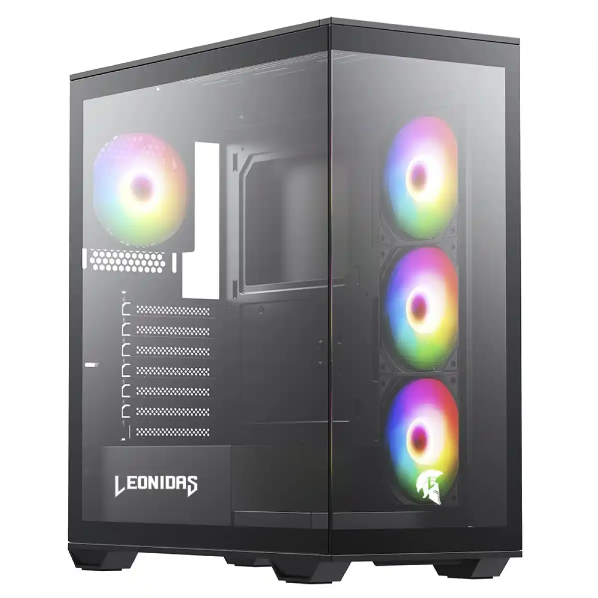 Image from Ofertas Terabyte!: ✨ Gabinete Gamer Leonidas Magnus Black ✨ Mid Tower, vidro temperado, A...