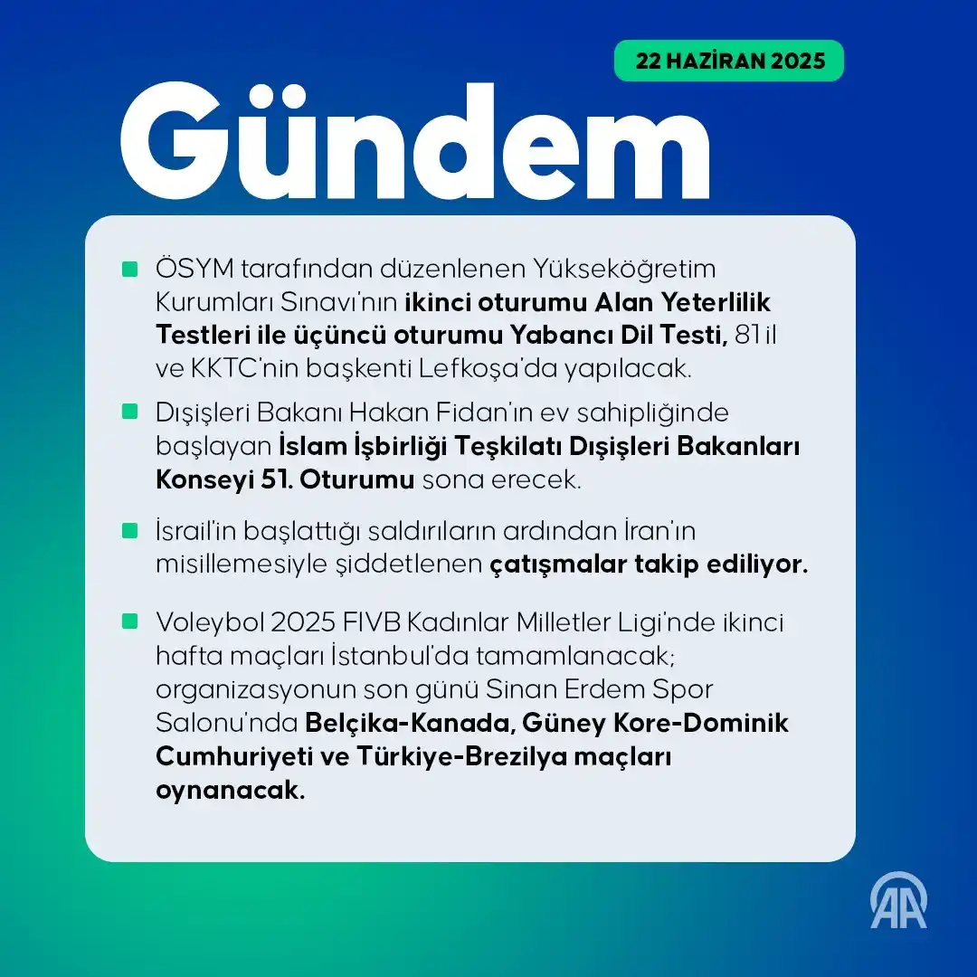 Image from Anadolu Ajansı: Gündemden ekonomiye, spordan canlı yayınlara kadar günün en önemli gel...
