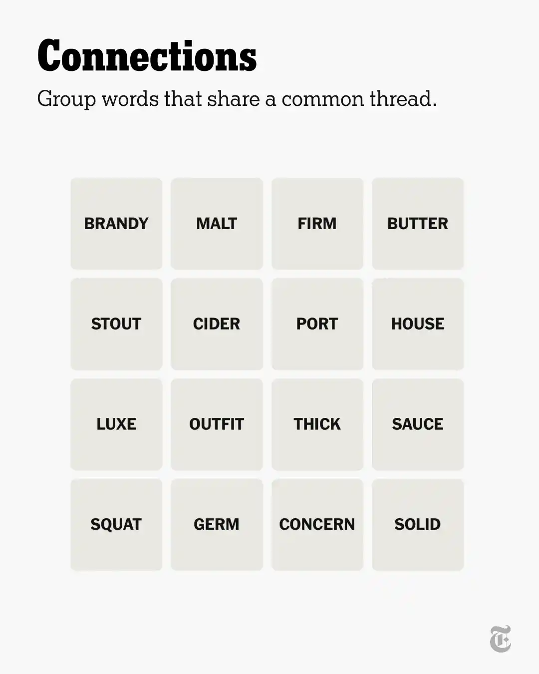 Image from The New York Times: How did you do in Connections today? Players must select four groups o...
