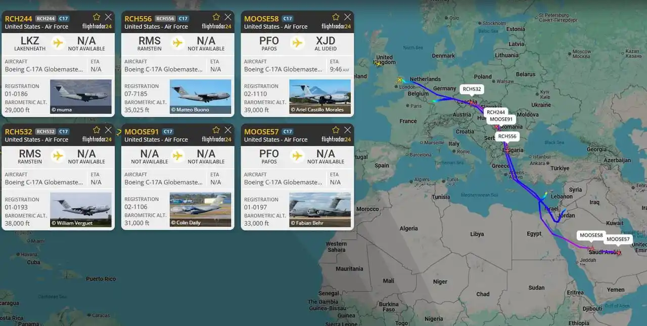 Image from 🗞️ | ALERTAS MUNDIAL | 🚨: *🇮🇷⚔️🇮🇱🇺🇸 | En las últimas 24 horas, al menos 20 aviones de tran...
