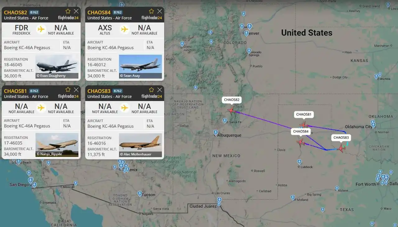 Image from 🗞️ | ALERTAS MUNDIAL | 🚨: *🇮🇷⚔️🇮🇱🇺🇸 | Movimientos aéreos inusuales de la Fuerza Aérea de E...