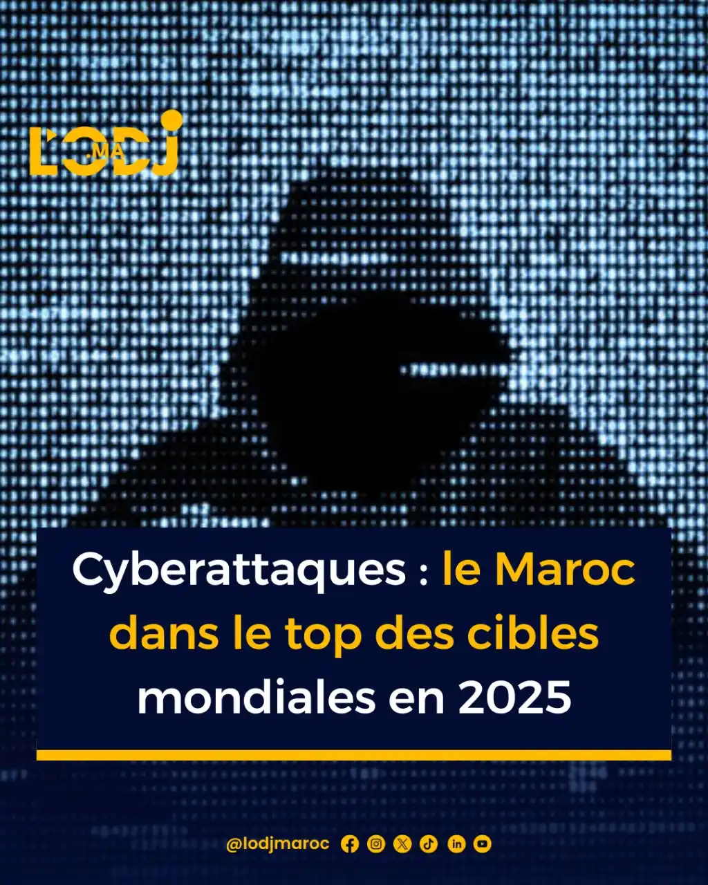 Image from LOpinion DJ: 🌐Le Maroc fait face à une inquiétante montée des cybermenaces. ⚠️En s...