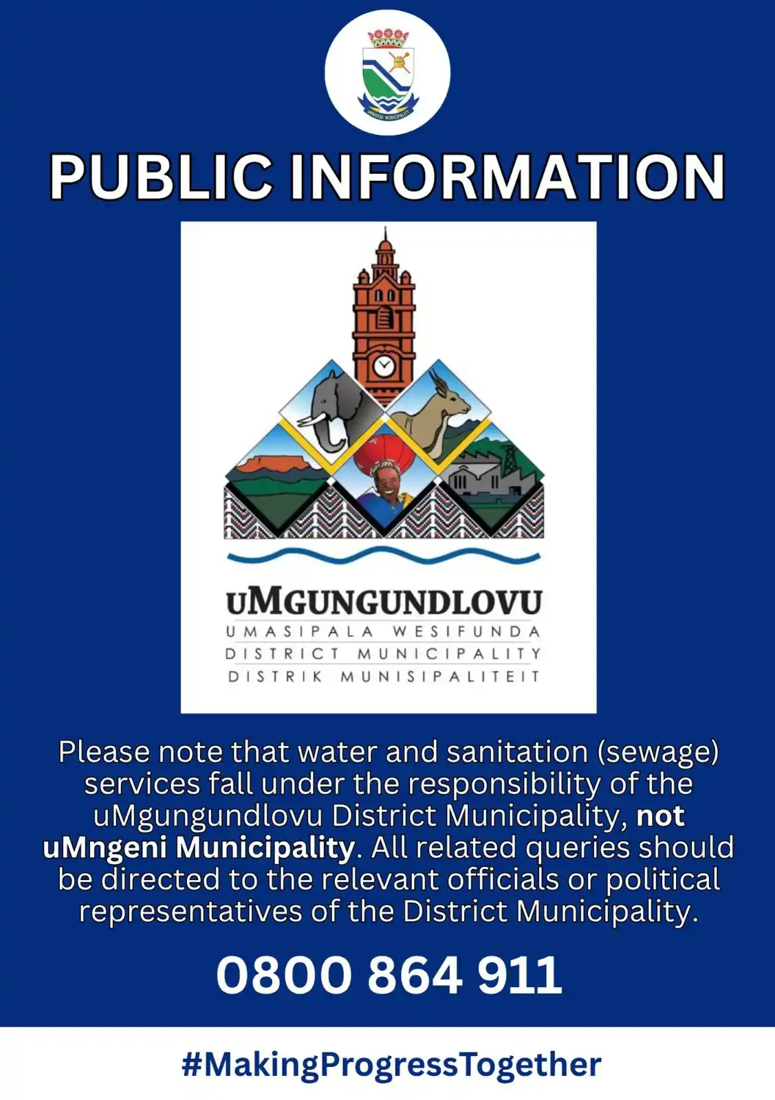 uMngeni Municipality  post