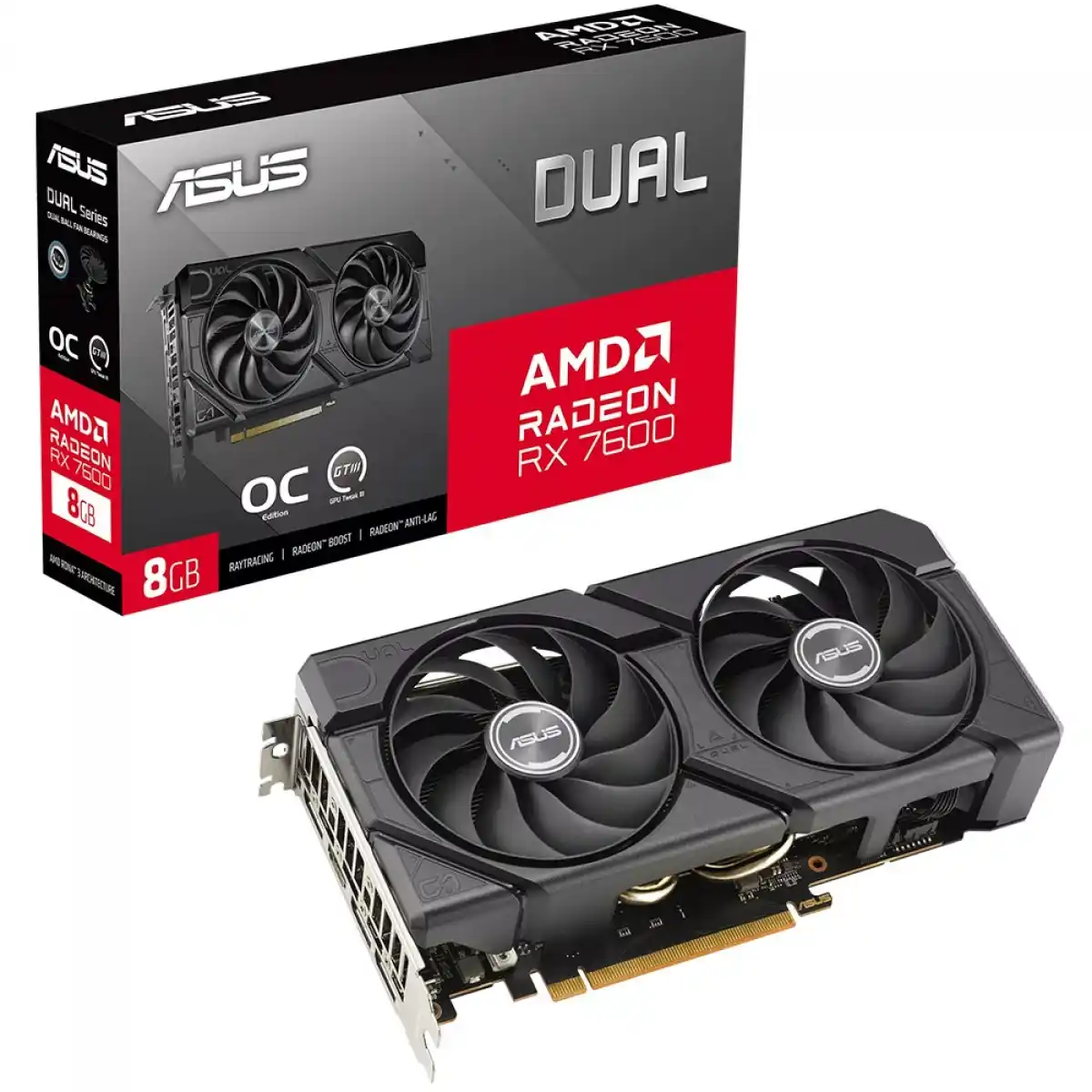 Image from Ofertas Terabyte!: ✨ Placa de Vídeo ASUS Dual AMD Radeon RX 7600 EVO OC 8GB ✨ 8GB GDDR6, ...
