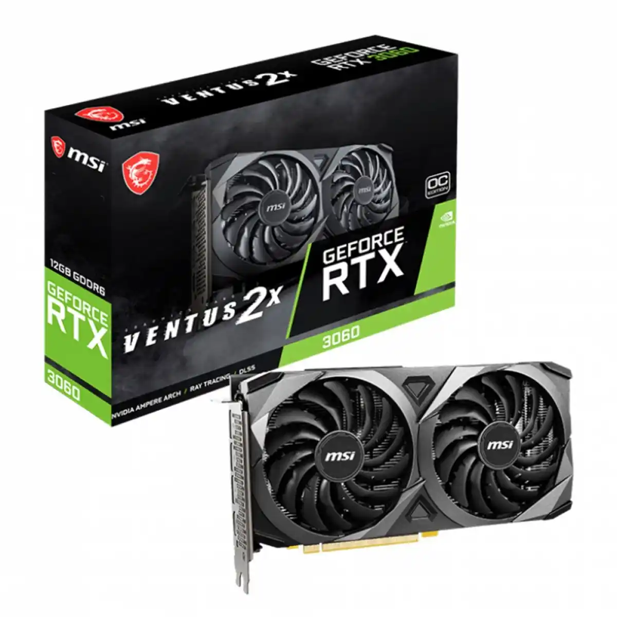 Image from Ofertas Terabyte!: ✨ Placa de Vídeo MSI GeForce RTX 3060 Ventus 2X OC 12GB ✨ 12GB GDDR6, ...