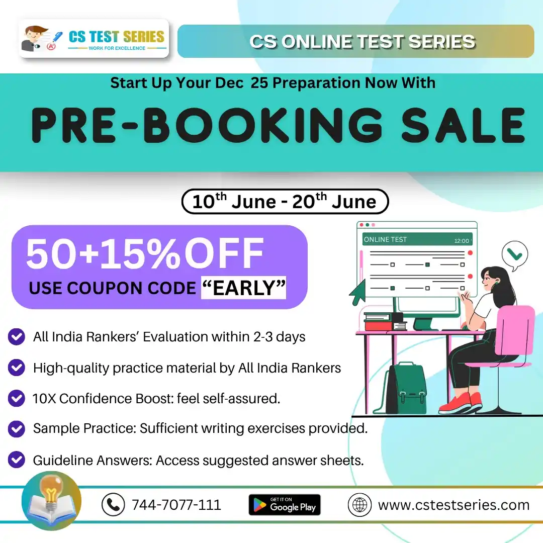 Image from CS TEST SERIES: 🎯 Pre-booking Sale for Faster Revision | Prepared Specially for Decem...