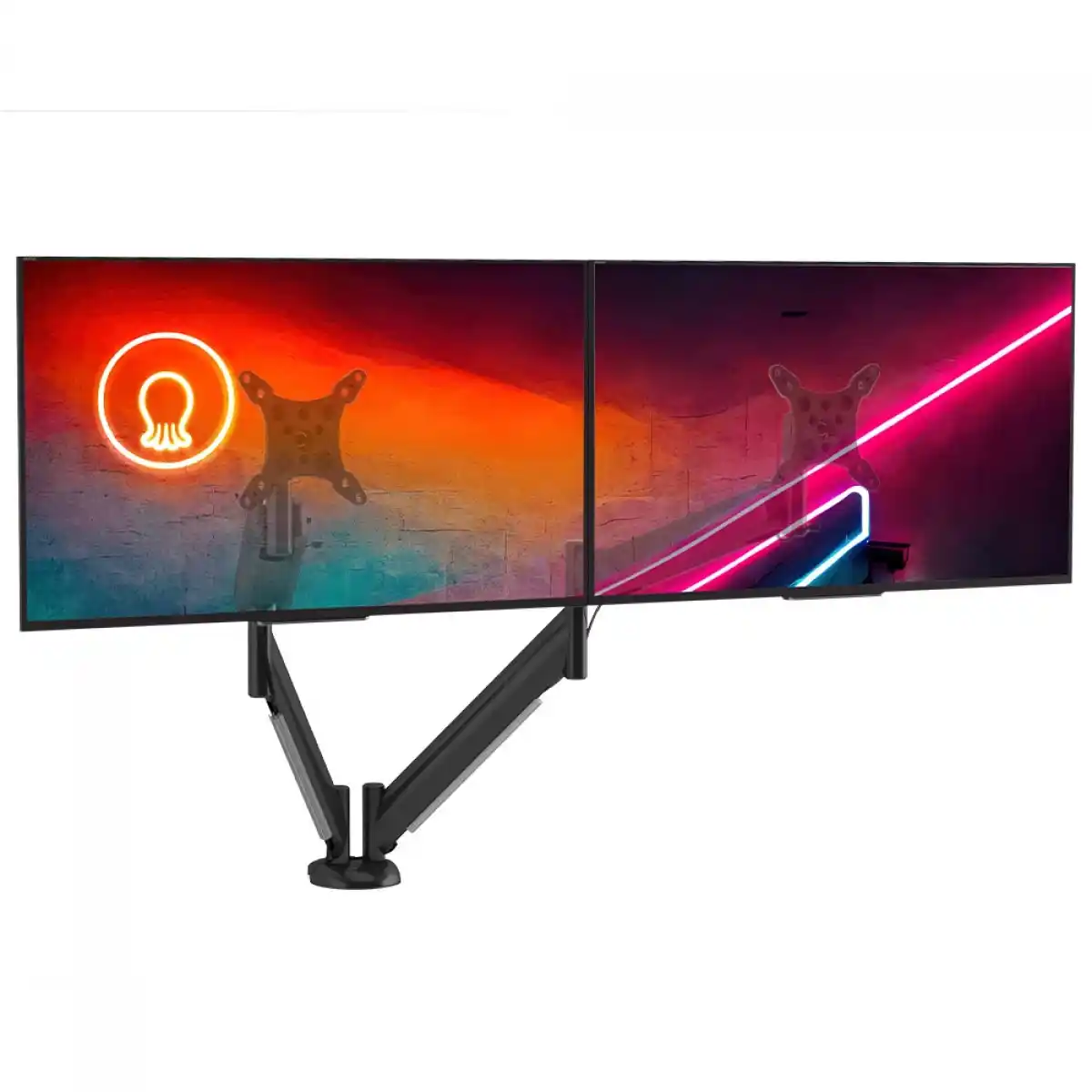 Image from Ofertas Terabyte!: ✨ Suporte de Mesa Octoo Clipway M2 (2 Monitores até 24") ✨ Braço artic...