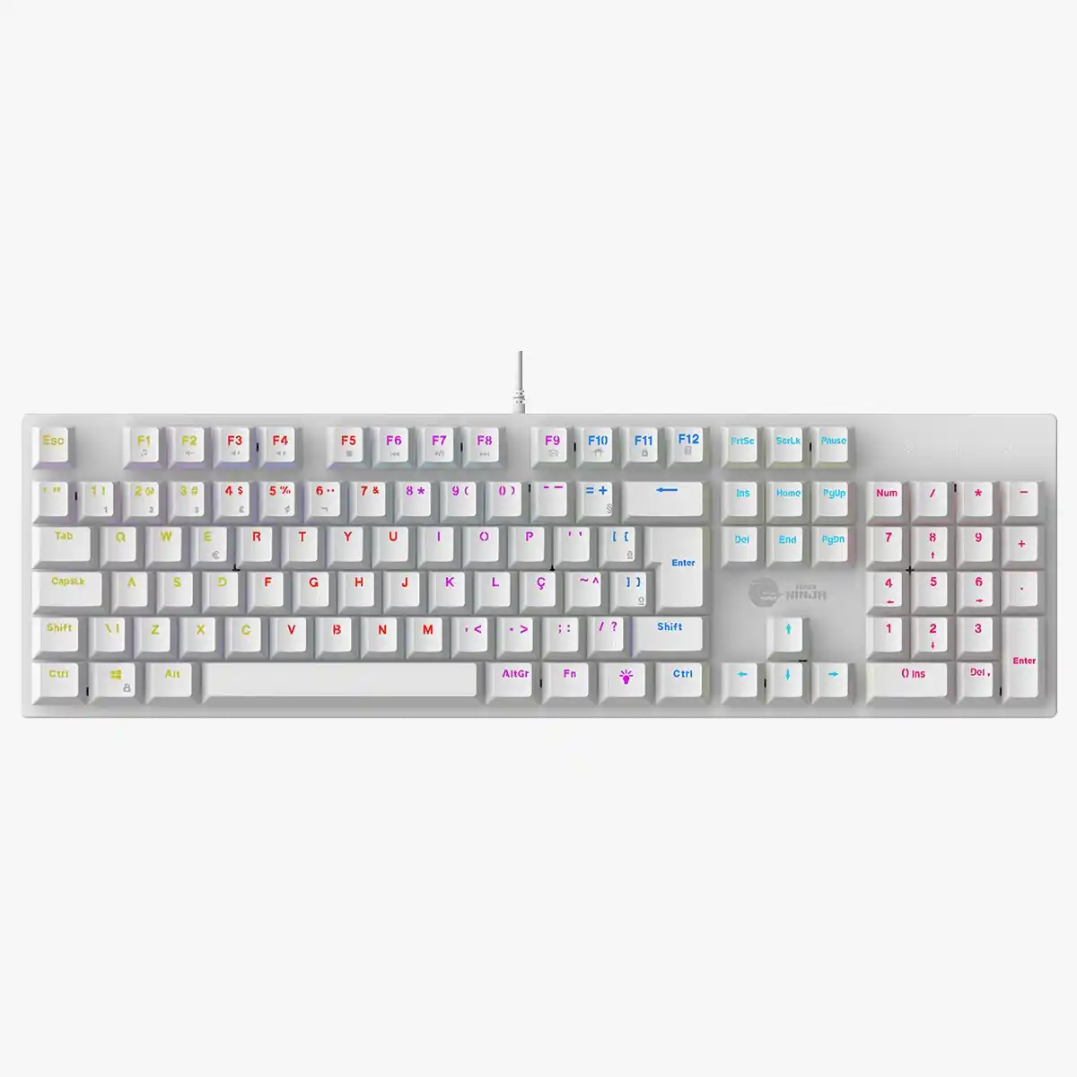 Image from Ofertas Terabyte!: ✨ Teclado Mecânico Gamer Ninja Leap Switch Blue ✨ Iluminação Rainbow, ...