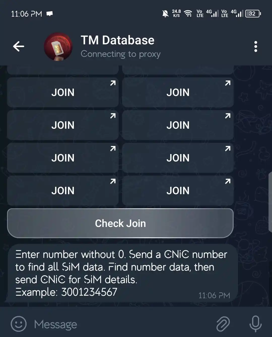 Image from Tajammal Mods: - TELEGRAM SIM DATABASE BOT - REMOVED UNWANTED FEATURES - REMOVED NON ...