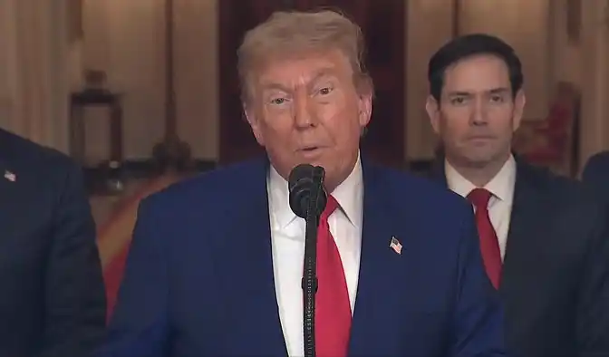 Image from g1: Trump fez pronunciamento sobre Ataque ao Irã; veja http://glo.bo/4lhvO...