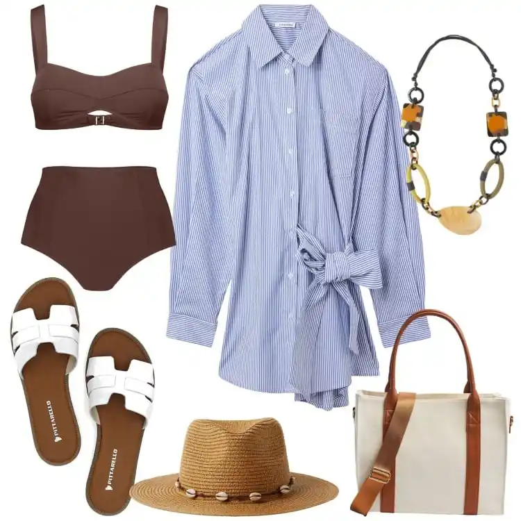 Image from Bantoa: 🍉🏖️ Al mare con stile? - Shorts di lino, top, costumi e sandali flat...